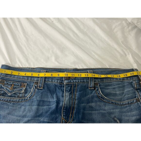 True Religion Men’s Ricky Cutoff Denim Shorts Size 40 - Picture 12 of 13
